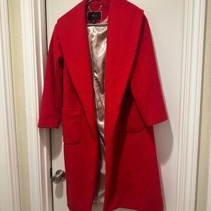J. Crew Red Women's Italian Wool Winter Coat